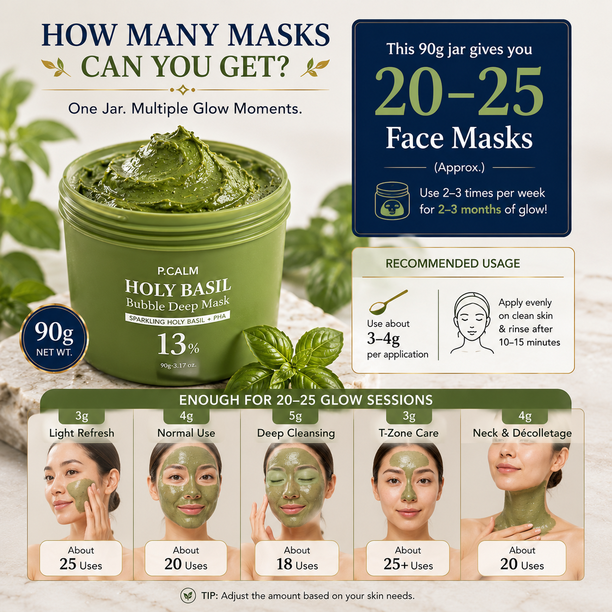 Holy Basil Bubble Deep Mask